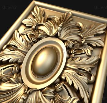 3D model Brooch with leaves (STL)